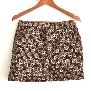 Urban Outfitters UO BDG Mosaic Abstract Pattern Corduroy Mini Skirt Size 2